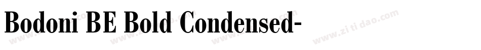 Bodoni BE Bold Condensed字体转换